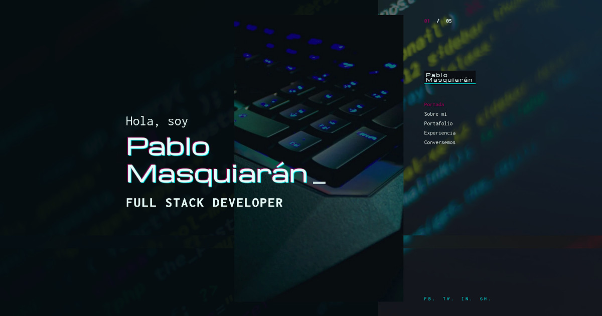 Pablo Masquiarán >_ Full Stack Developer
