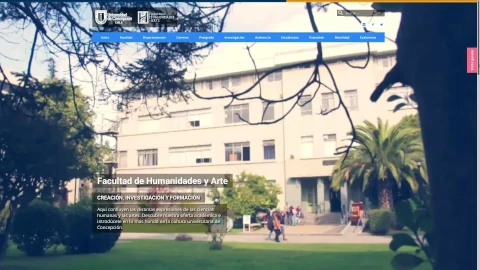 Captura de pantalla Facultad de Humanidades y Arte UdeC